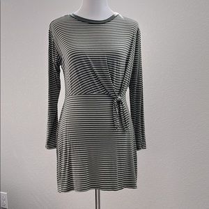 Long sleeves dress - fashion casual stripes